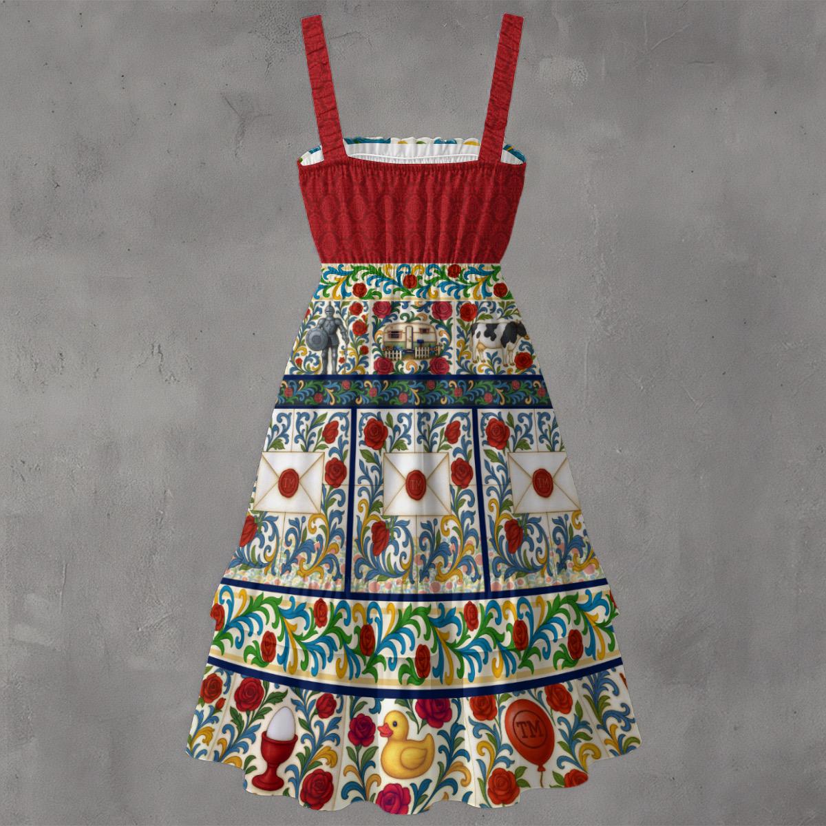 Taskmaster Inspired Majolica Dress | Mixed Up Tile Print