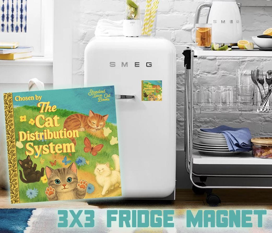 Cat Distribution System Magnet: Funny Kitty Gift for Cat Lovers