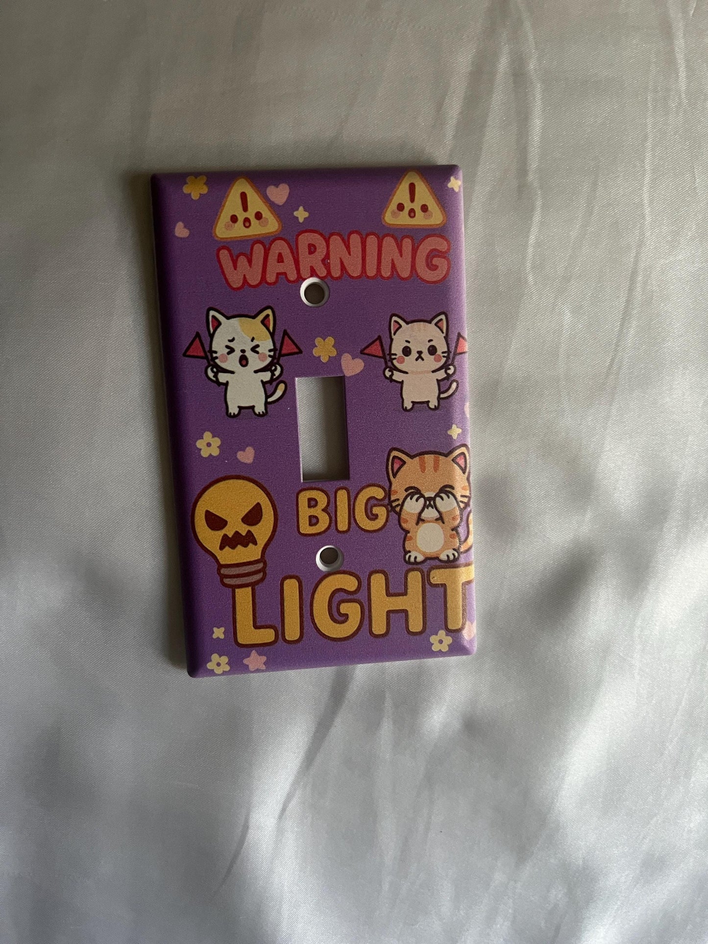 Big Light Switch Cover: Neurodivergent AuDHD Gift - Kawaii Cats