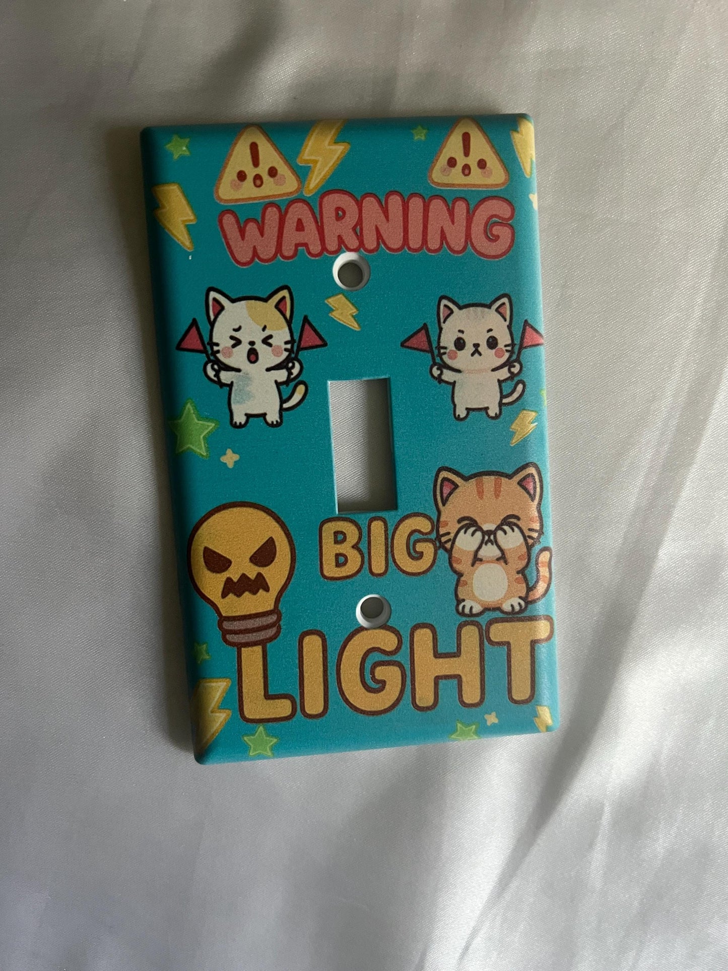 Big Light Switch Cover: AuDHD Neurodivergent Gift - Kawaii Cats