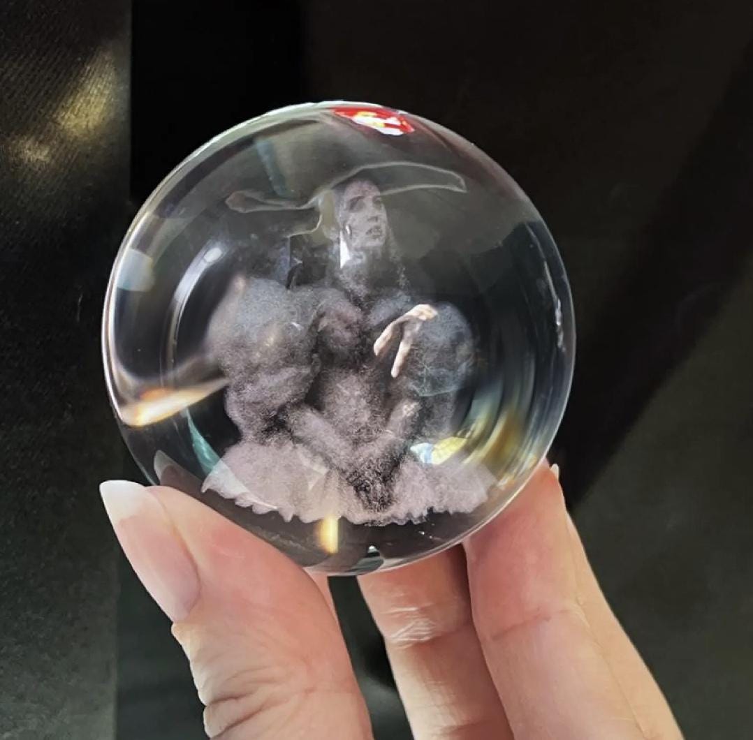 Sarah in a Crystal Ball Labyrinth Inspired Desk Ornament