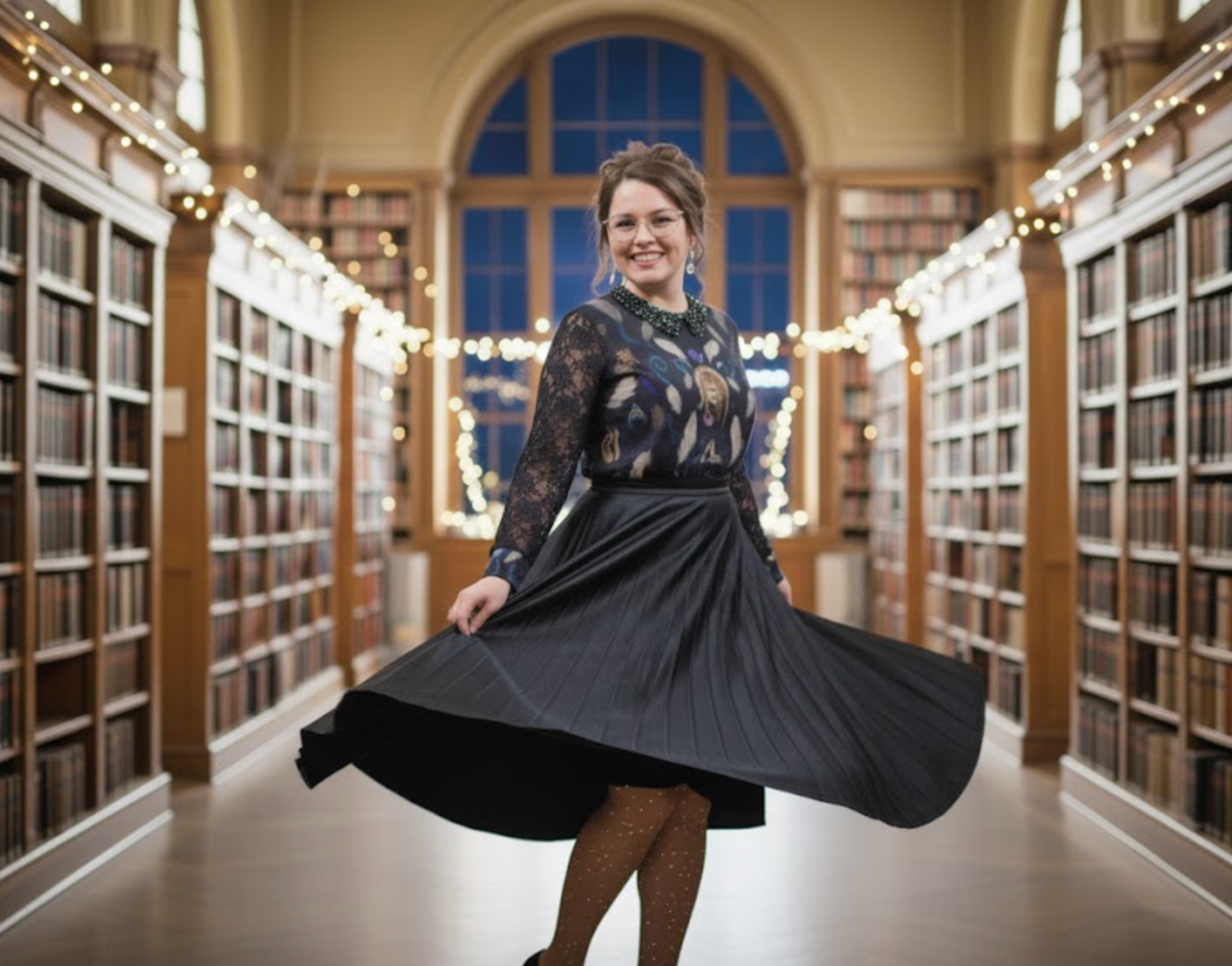 Goblin King Kaleidoscope Lace Sleeve Top