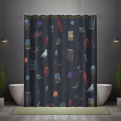 Altar Ego Pagan Occult Tarot Shower Curtain