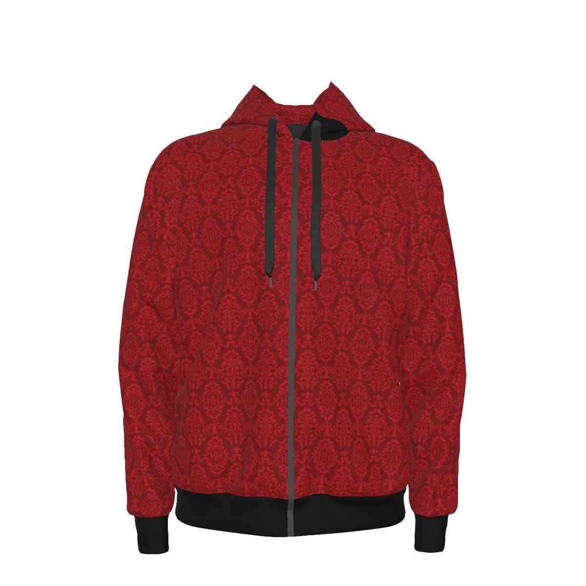 Taskmaster Inspired Red Damask Scuba Hoodie: British Comedy Fandom