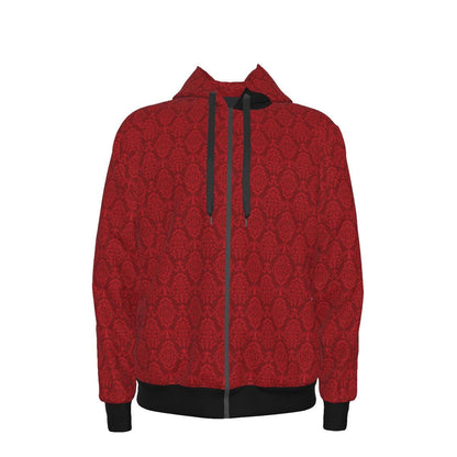 Taskmaster Inspired Red Damask Scuba Hoodie: British Comedy Fandom