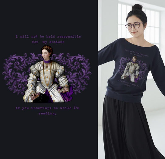 Book Lover Sweatshirt – Don't interrupt me while reading | Funny Book Reader Warning