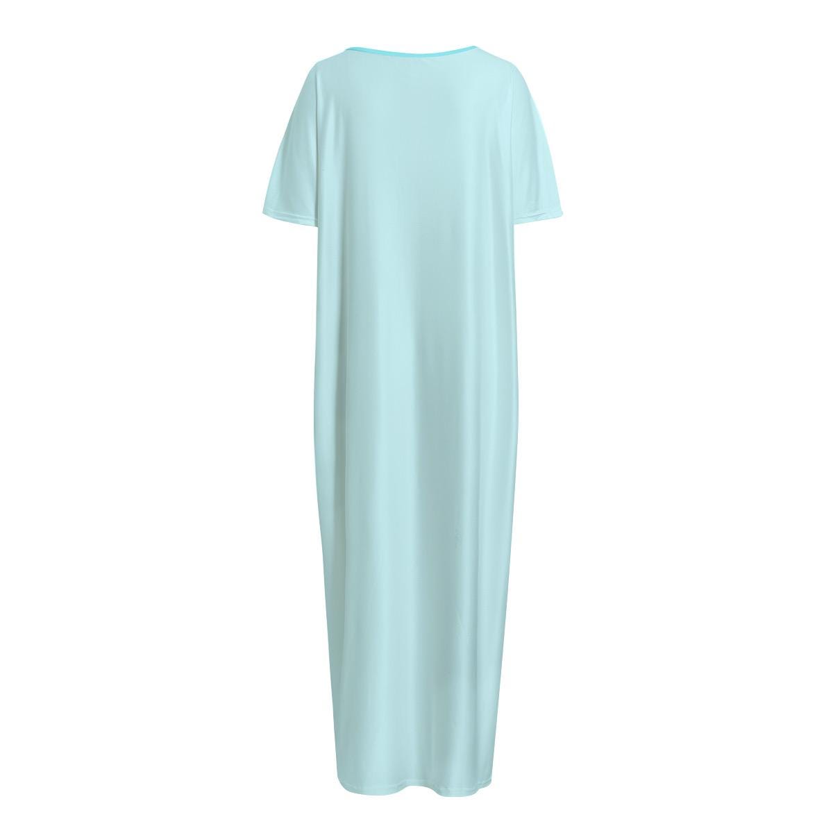 Kitty Hurkle Durkle Lounge Dress: Pastel Cat Comfort Sleepwear