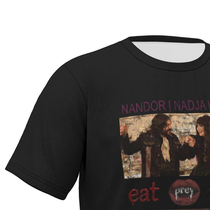 Eat Prey F*** What We Do In The Shadows Parody Distressed Graphic Tee
