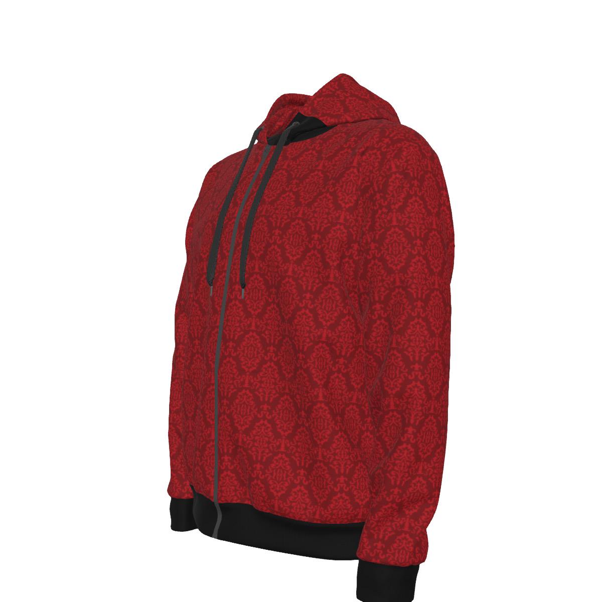 Taskmaster Inspired Red Damask Scuba Hoodie: British Comedy Fandom