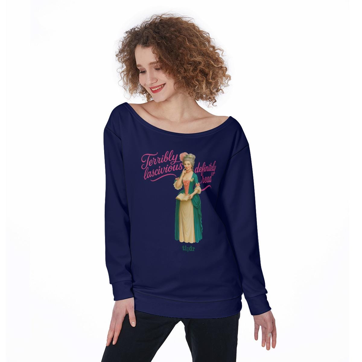 Spicy Romance Book Lover Sweatshirt: Rococo TL;DR Midnight Top
