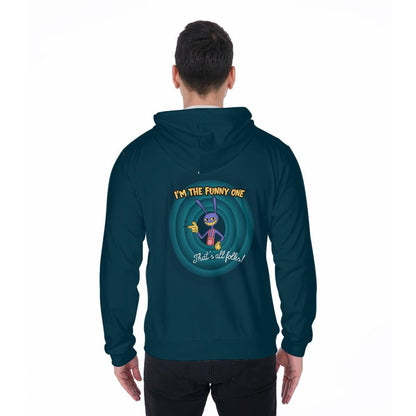 I'm the Funny One Hoodie inspired by Jax and the Amazing Digital Circus Hoodie | Cartooncore zip-up hoodie