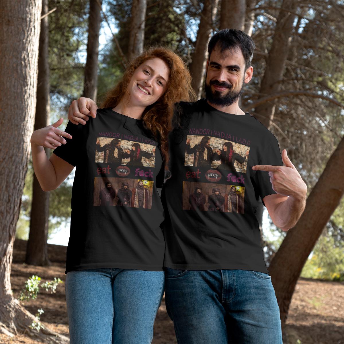 Eat Prey F*** What We Do In The Shadows Parody Distressed Graphic Tee