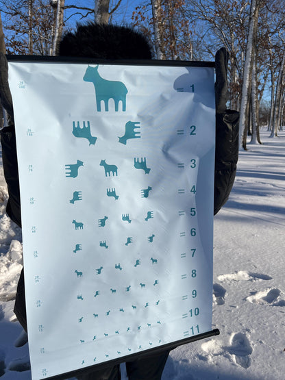 Lumon Goat Eye Chart Wall Scroll inspired by MDR (Made to order)