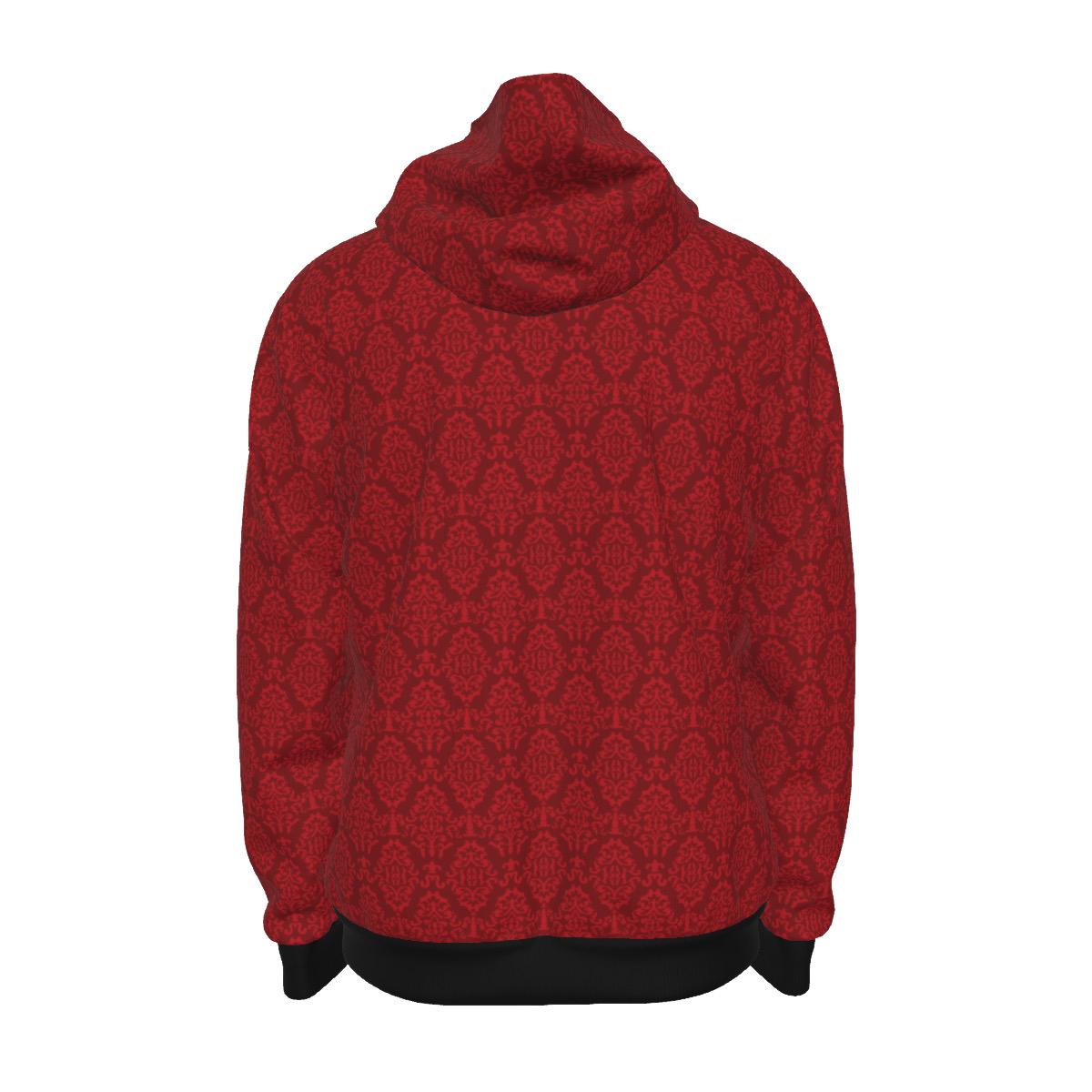 Taskmaster Inspired Red Damask Scuba Hoodie: British Comedy Fandom