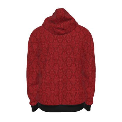 Taskmaster Inspired Red Damask Scuba Hoodie: British Comedy Fandom