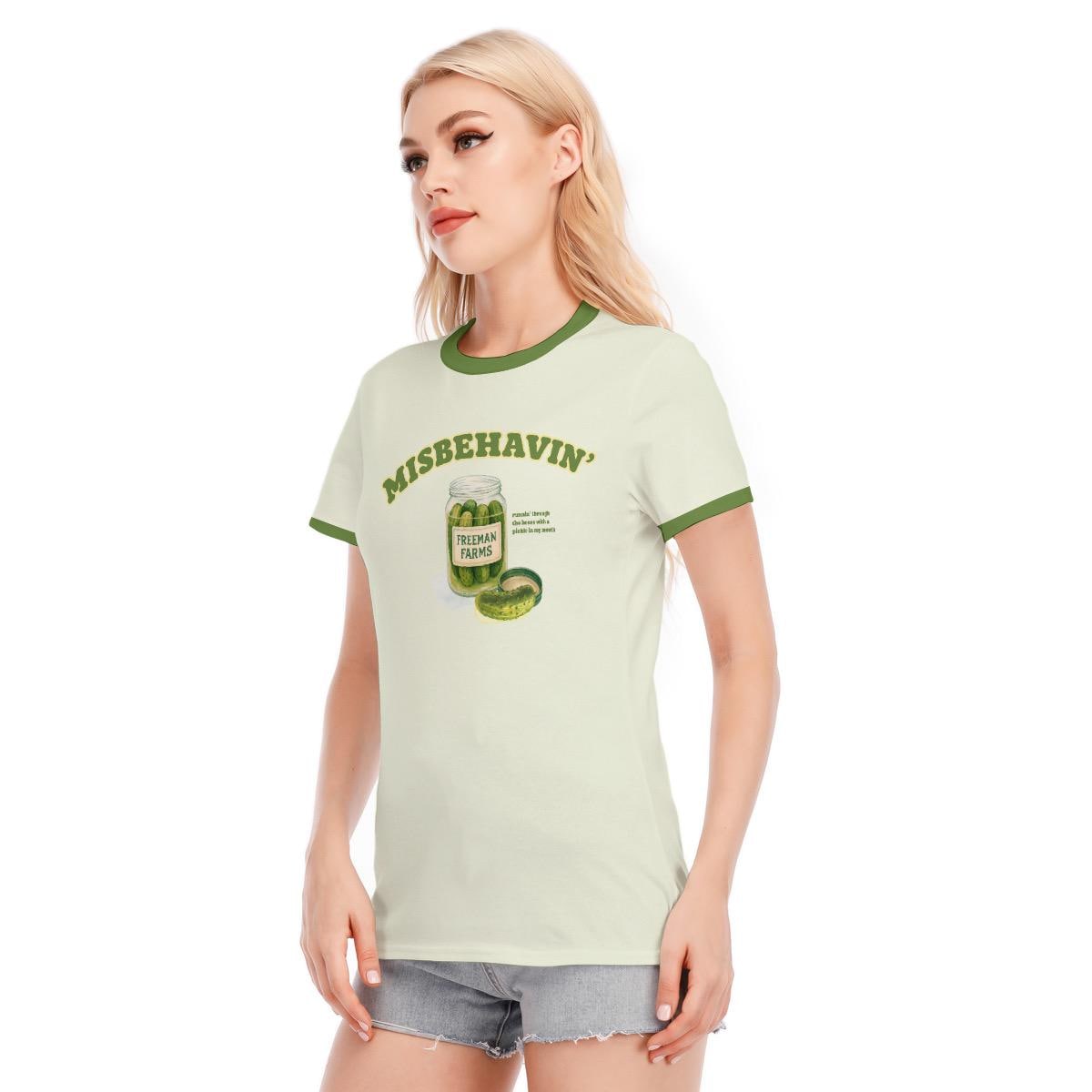 All-Over Print Women's Round Neck T-Shirt | 190GSM Cotton