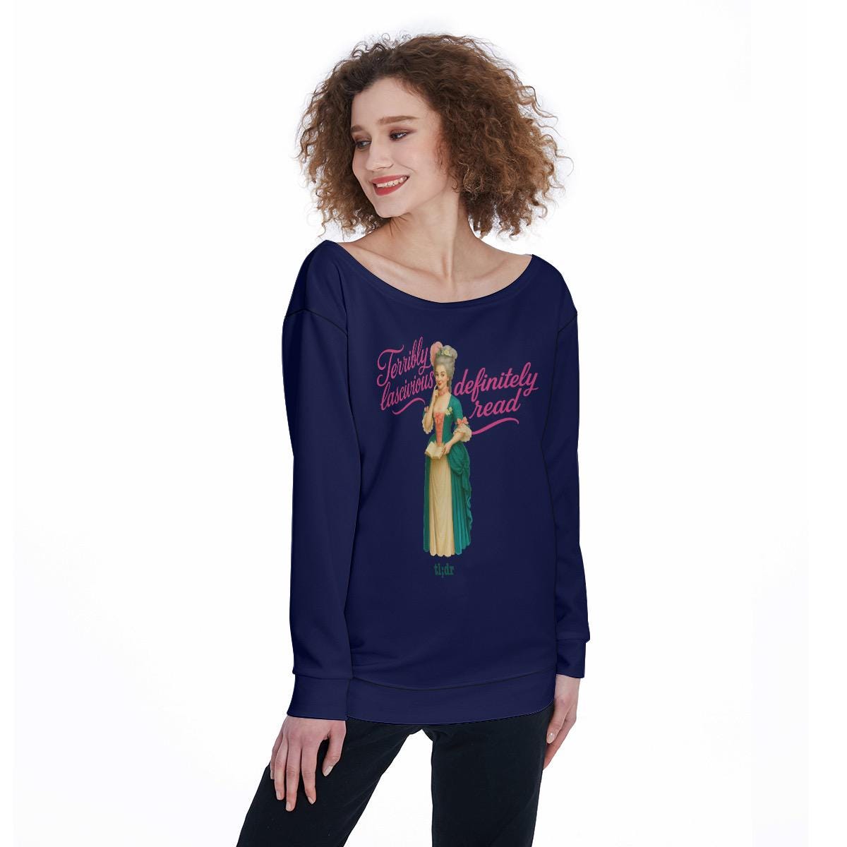 Spicy Romance Book Lover Sweatshirt: Rococo TL;DR Midnight Top