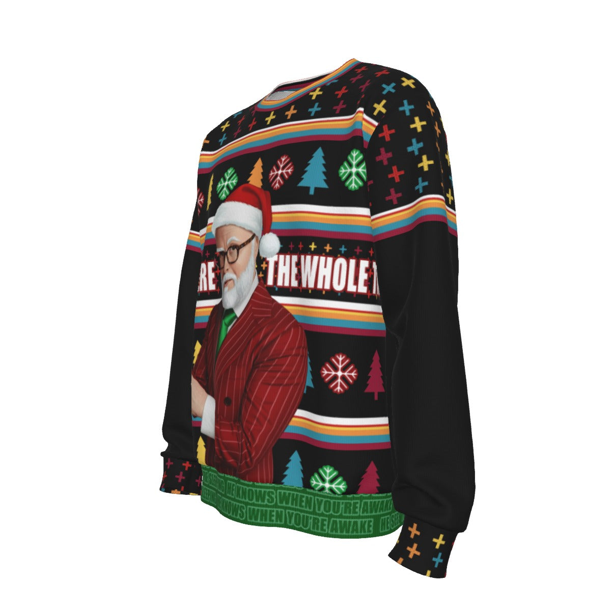 🎅 Sam Reich Santa Pullover Sweater | Game Changer Dropout FanMerch |  "Here the Whole Time” Holiday Knit