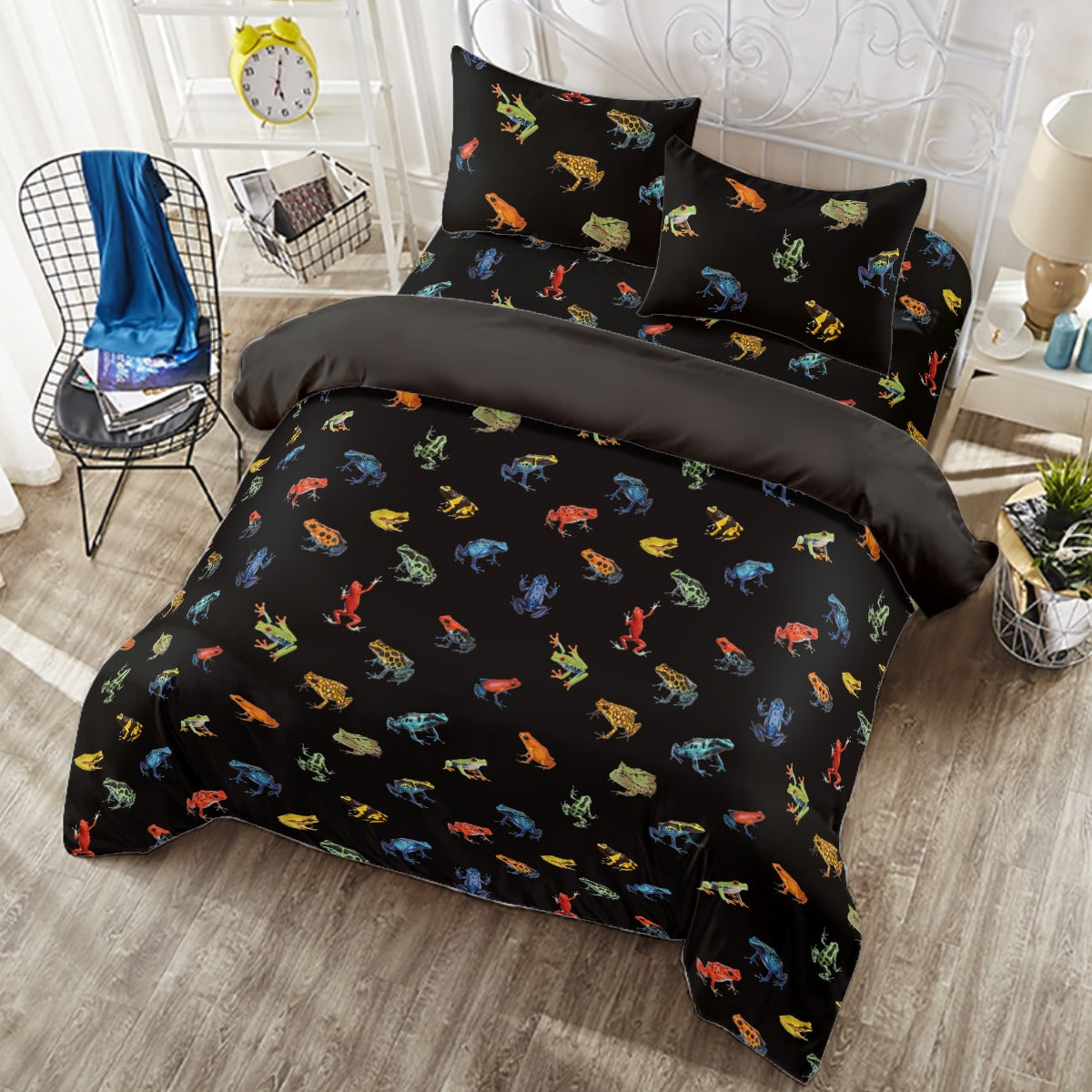 🐸 Amazon Frogs Four Piece Bed Set | Whimsical Rainforest Bedding |🐸
