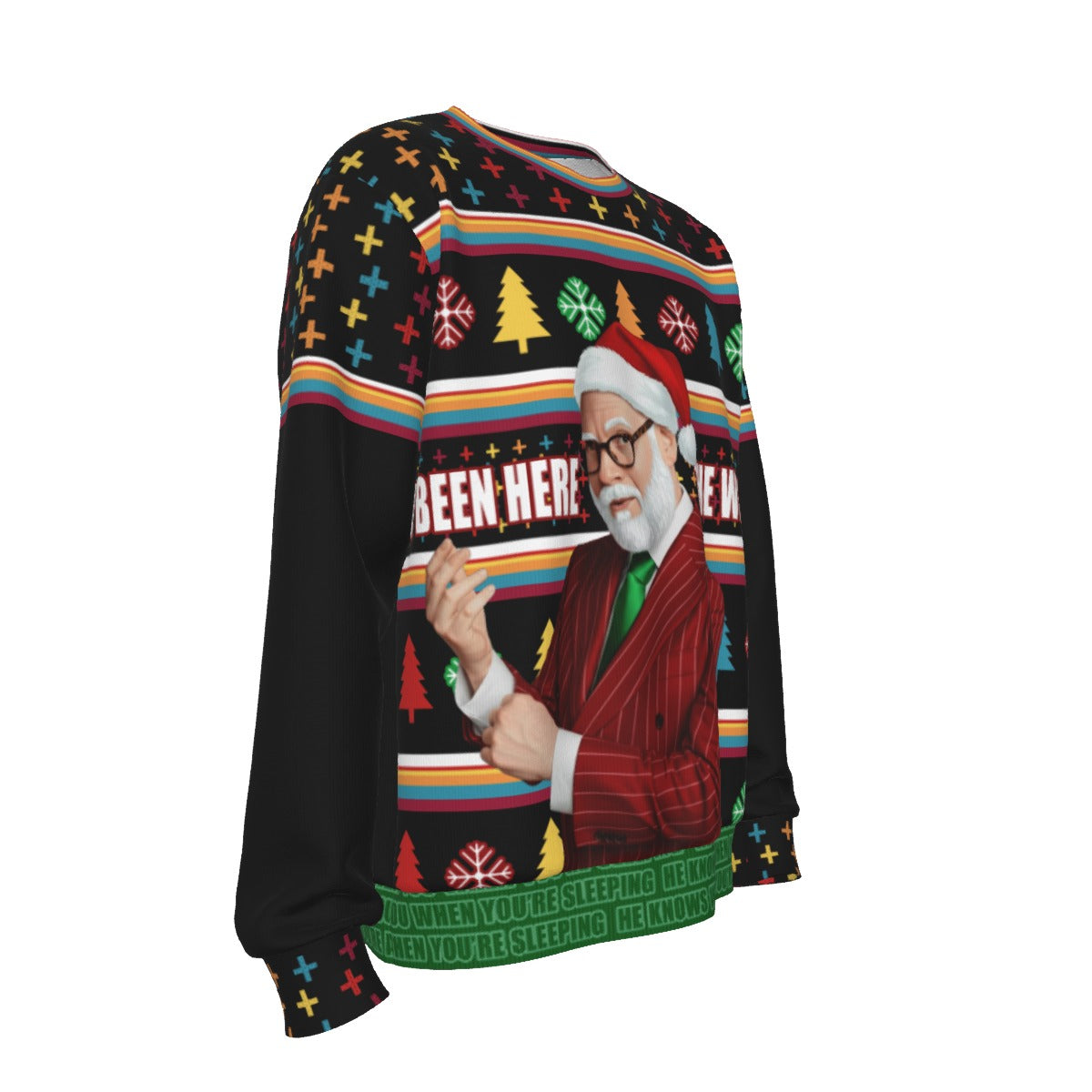 🎅 Sam Reich Santa Pullover Sweater | Game Changer Dropout FanMerch |  "Here the Whole Time” Holiday Knit