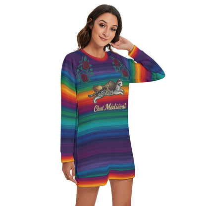 🚀🐱 Medieval Rocket Cat Sweater | Designer-Inspired Parody Pullover