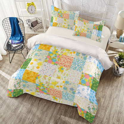 🧺 Retro Bedsheets Patchwork Bed Set | Kidcore Vintage Designs | Cottagecore Nostalgia Bedding