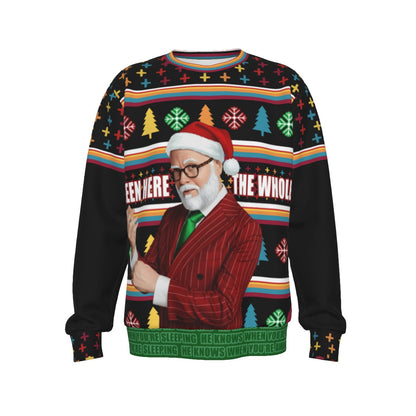 🎅 Sam Reich Santa Pullover Sweater | Game Changer Dropout FanMerch |  "Here the Whole Time” Holiday Knit