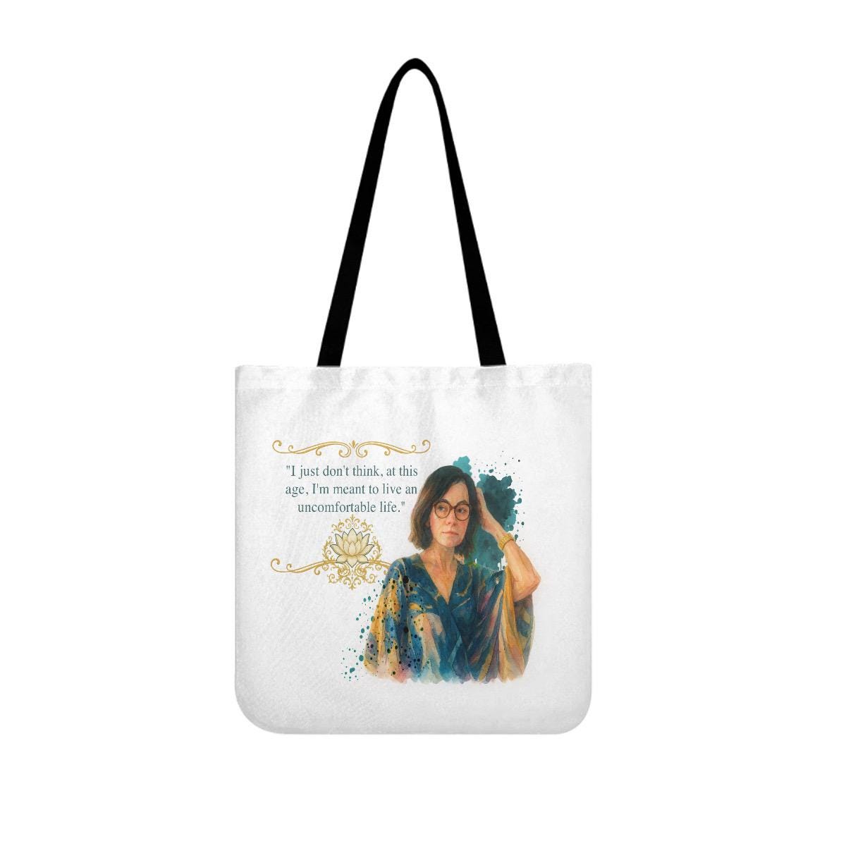 Victoria Ratliff Quote Tote Bag | vacation Fanmade Merch |  Watercolor | "Uncomfortable Life"