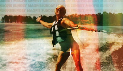 Uncle Baby Billy Vintage Photo Water-Ski Ringer Tee- 190GSM Cotton