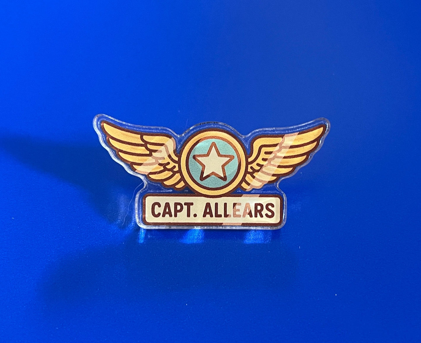 Captain Allears Wings Pin - Inspired by Nathan Fielder and The Rehearsal Parody Fan Made Merch