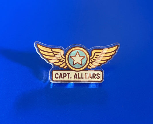 Captain Allears Wings Pin - Inspired by Nathan Fielder and The Rehearsal Parody Fan Made Merch