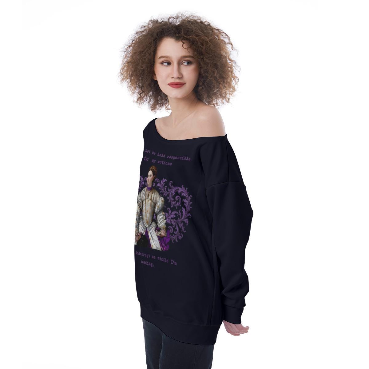 Book Lover Sweatshirt – Don't interrupt me while reading | Funny Book Reader Warning