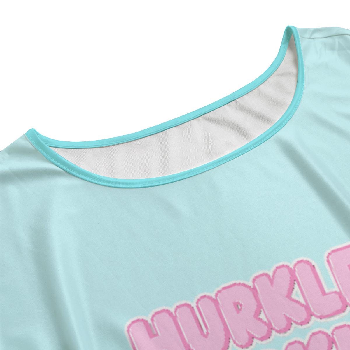Kitty Hurkle Durkle Lounge Dress: Pastel Cat Comfort Sleepwear