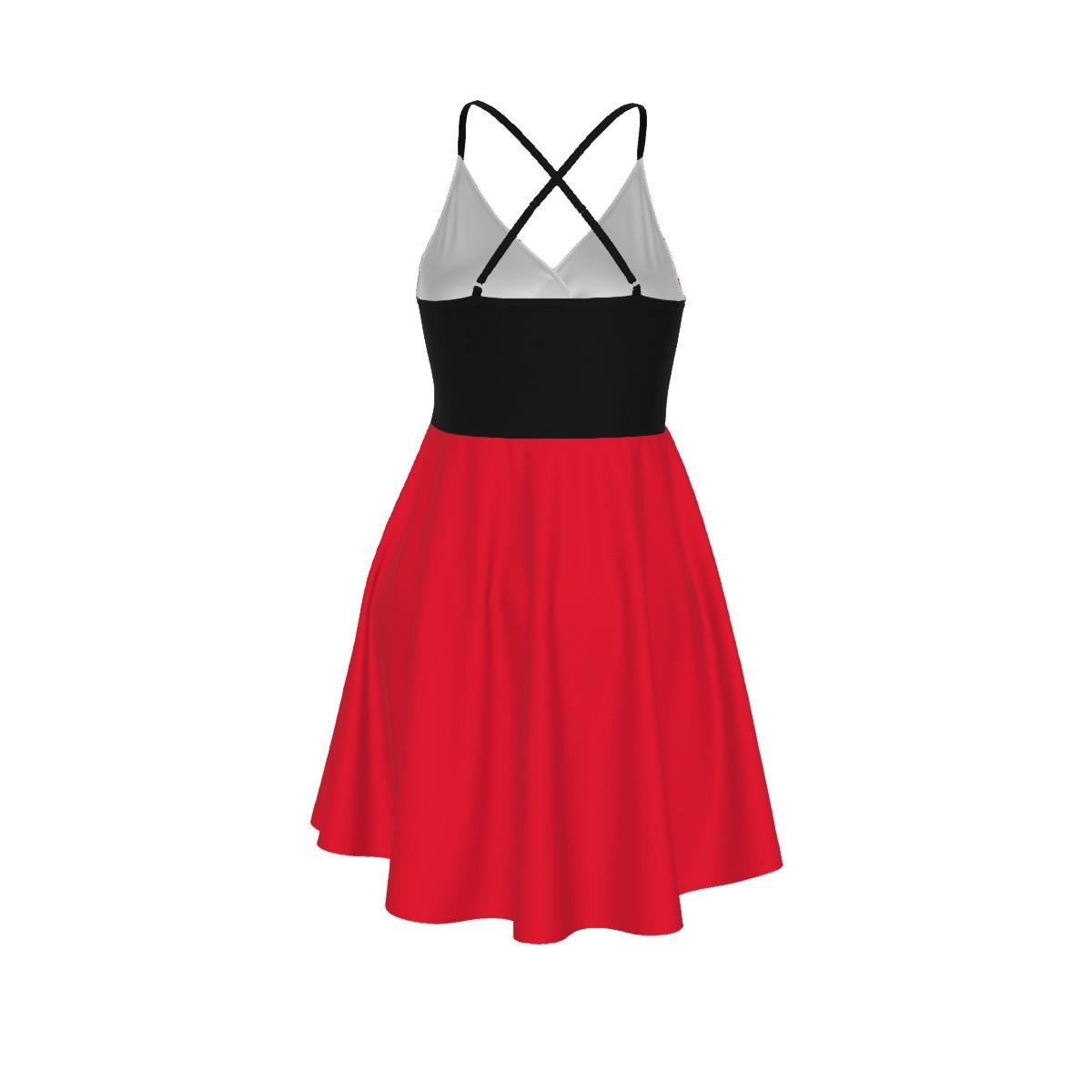 Falling Chandelier Dress • Phantom Fanmade Merch • Red Cami V-Neck Dress • Dramatic Theatercore Fash
