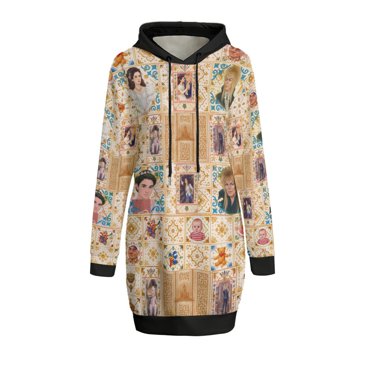 Fanmade Fantasy Maze Inspired Hoodie Crazy Quilt Patchwork  | 1980s Fantasy Parody