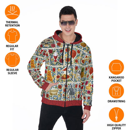 Taskmaster Inspired Hoodie  Zip Up Hoodie | Italian Majolica Tile