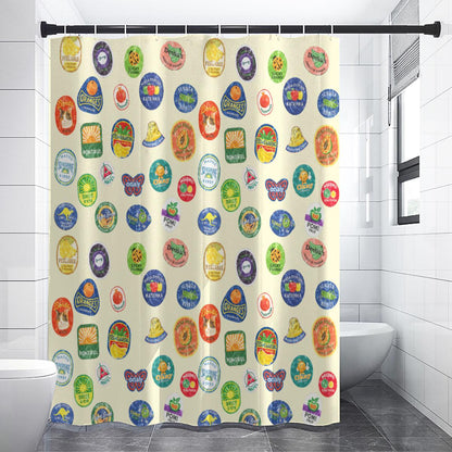 Fruit Stickers Junk Journal Shower Orange Curtain Parody Produce Labels