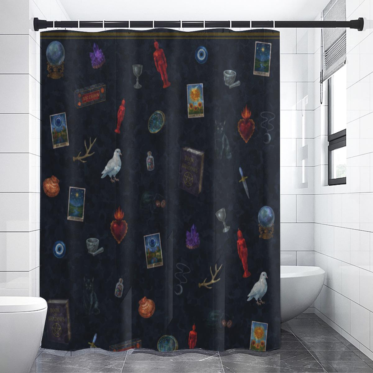 Altar Ego Pagan Occult Tarot Shower Curtain
