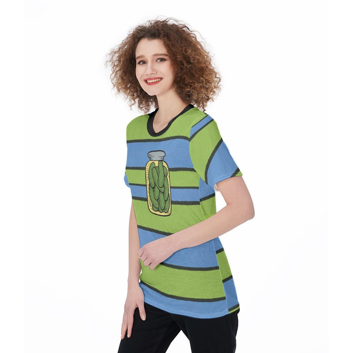 Retro Pickle Jar Cartoon Shirt: 80s Nostalgia Graphic Tee