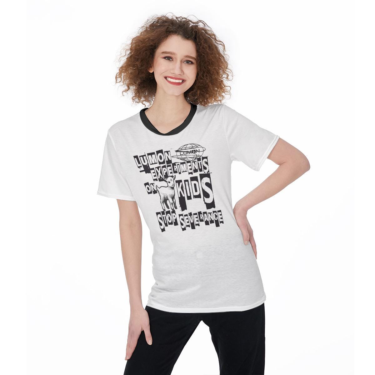 Whole mind Collective Lumon Goats Ringer T-Shirt inspired by MDR