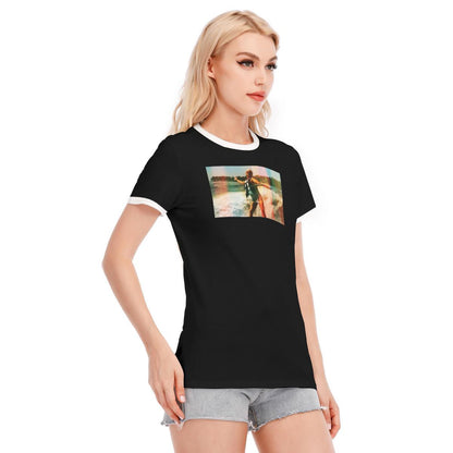 Uncle Baby Billy Vintage Photo Water-Ski Ringer Tee- 190GSM Cotton