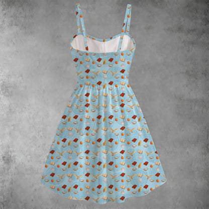 Through Dangers Untold Sweetheart Dress in Blue