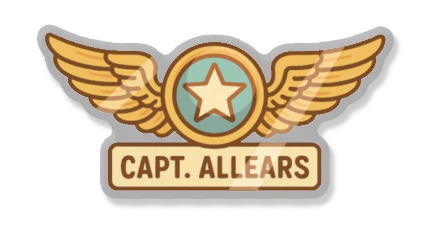 Captain Allears Wings Pin - Inspired by Nathan Fielder and The Rehearsal Parody Fan Made Merch