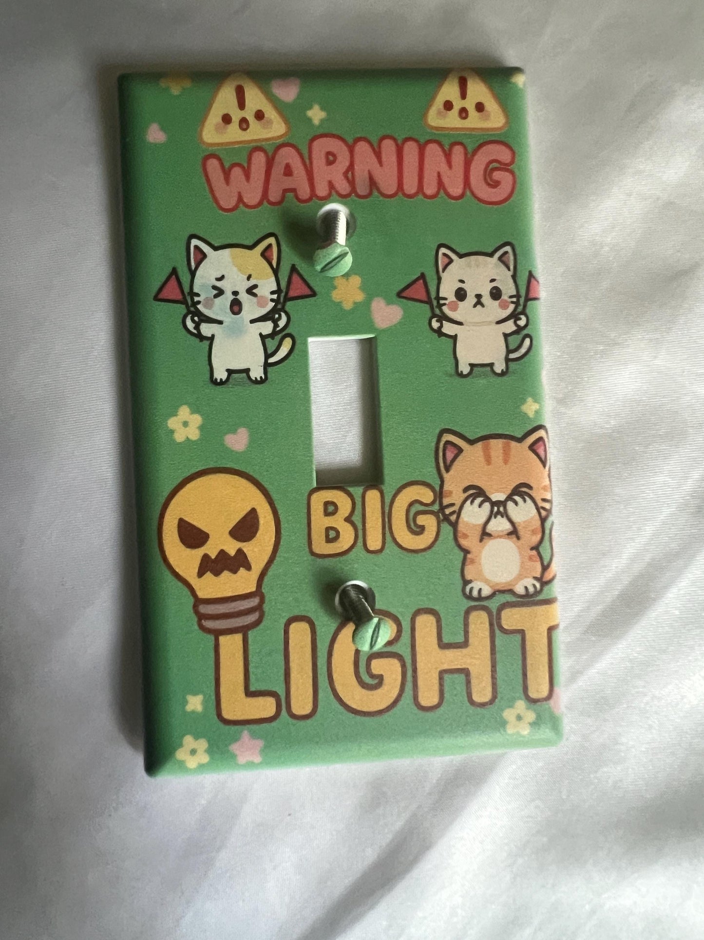Big Light Switch Cover: AuDHD Neurodivergent Gift - Kawaii Cats