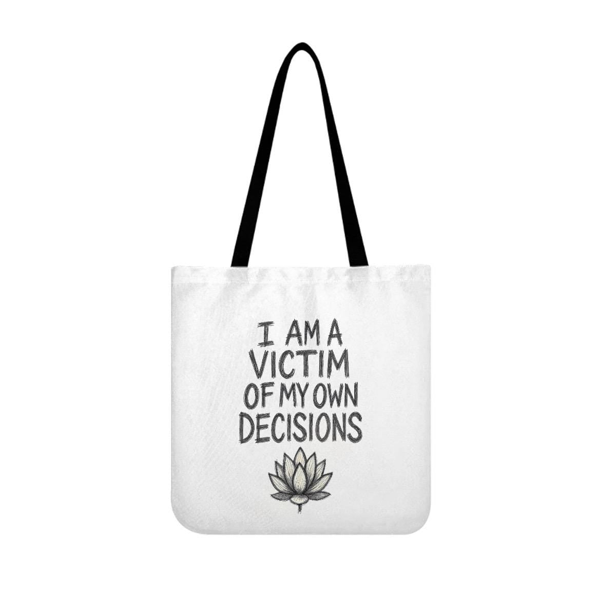 Fanmade vacation Quote Bag | Victim of My Own Decisions Tote | Chelsea and Rick