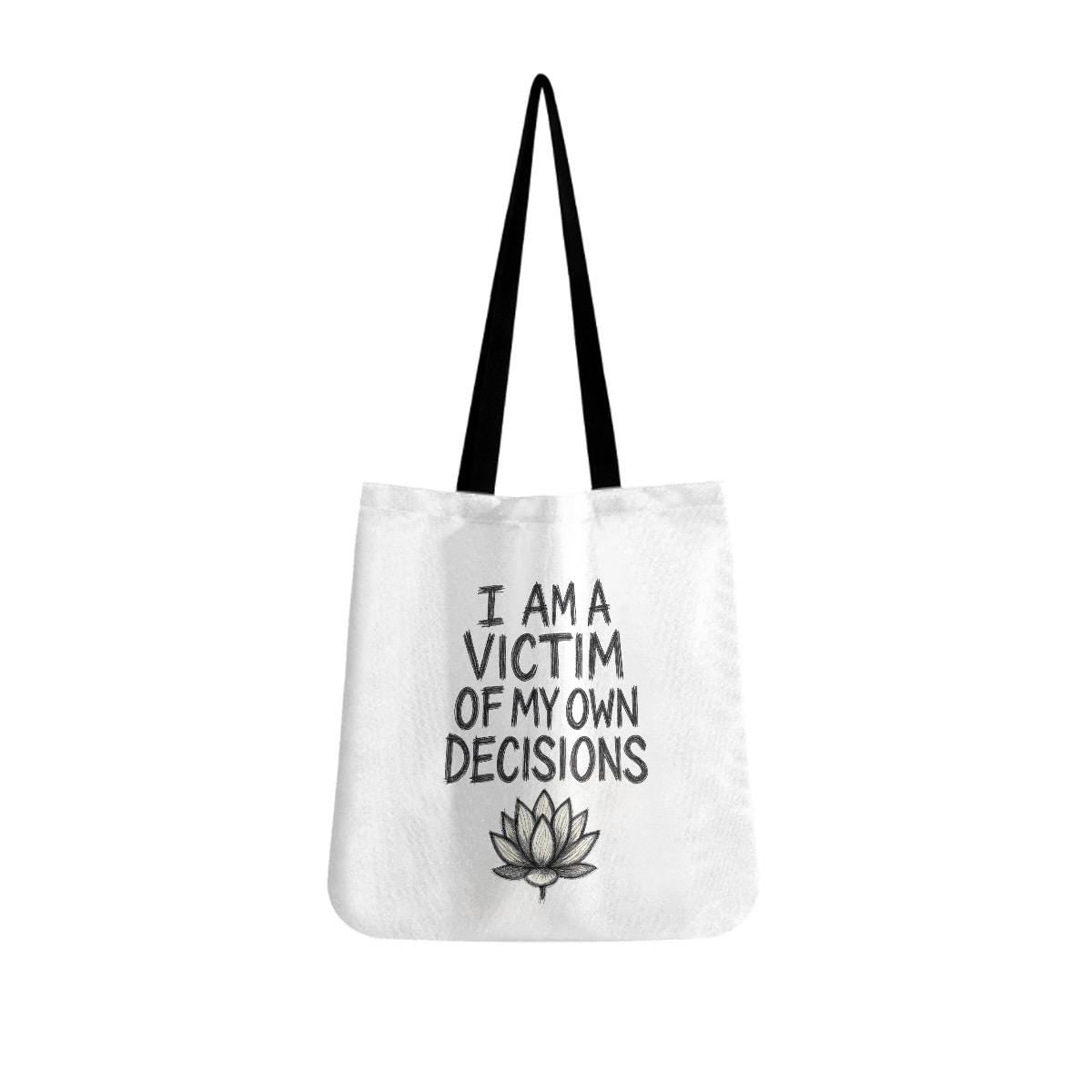 Fanmade vacation Quote Bag | Victim of My Own Decisions Tote | Chelsea and Rick