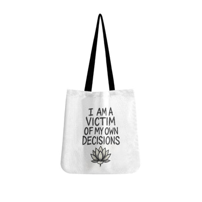 Fanmade vacation Quote Bag | Victim of My Own Decisions Tote | Chelsea and Rick