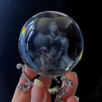 Sarah in a Crystal Ball Labyrinth Inspired Desk Ornament