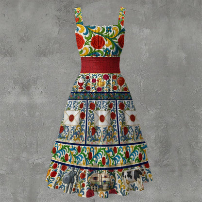 Taskmaster Inspired Majolica Dress | Mixed Up Tile Print