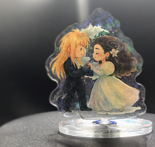Fantasy Maze-Inspired Ballroom Couple | Sarah and Jareth Masquerade Spinning Desk Ornament
